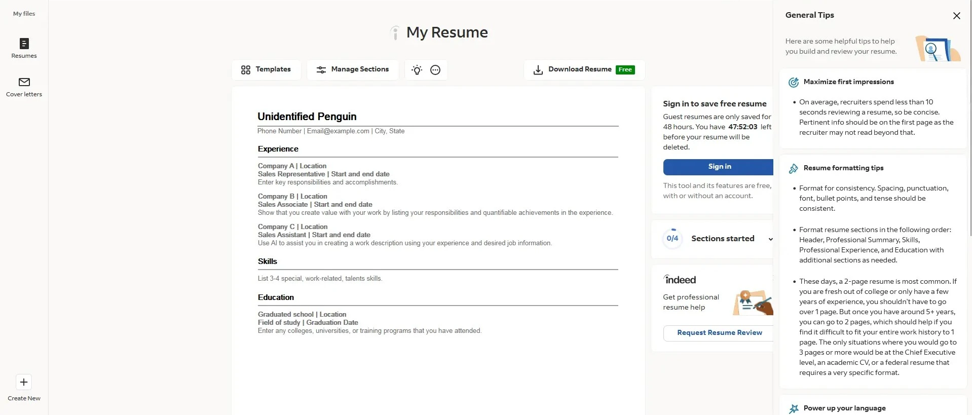 edit your resume